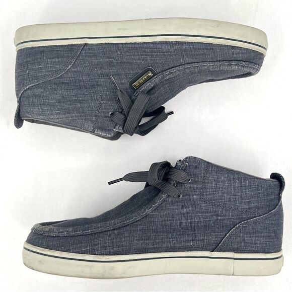 Lugz Men's Strider 2 Moc Toe Navy Blue Denim Canvas Chukka Sneaker Size 8 - Picture 5 of 10